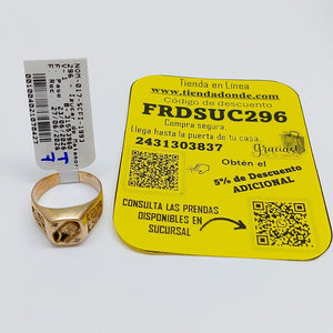 ANILLO DE GRADUACIÓN ORO 14 K 4.4 GRMS (SEMINUEVO)