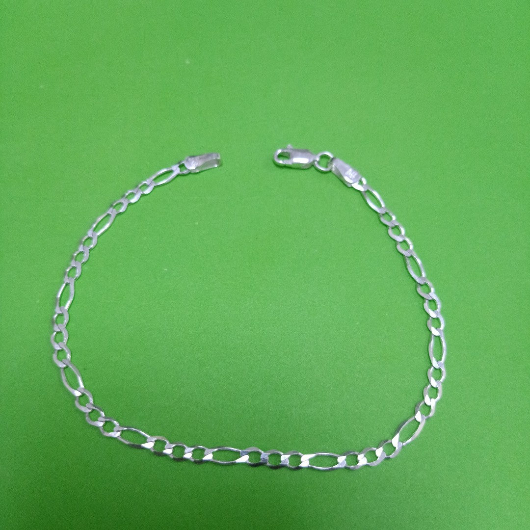 PULSERA TEJIDO 3X1 PLATA .925 21 CM 3.2 GR (NUEVO)