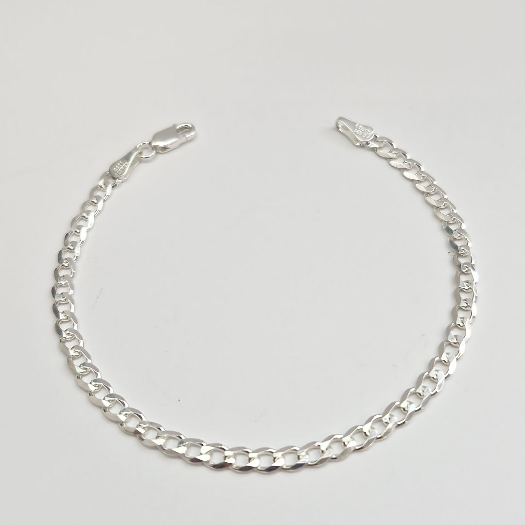 PULSERA BARBADA PLATA .925 18 CM 3.93 GR (NUEVO)