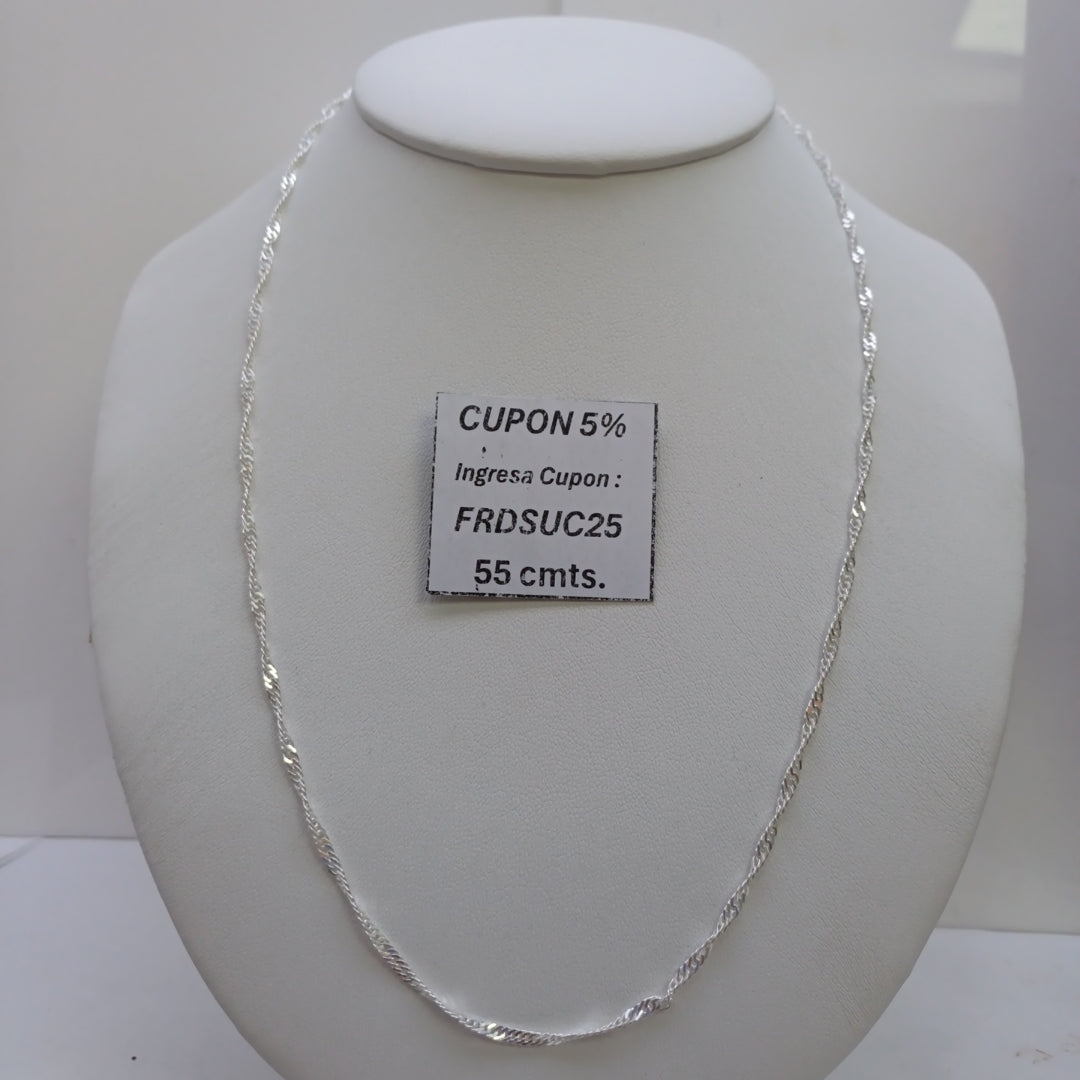 CADENA MEDIO TZL PLATA .925 55 CM 4.12 GR (NUEVO)