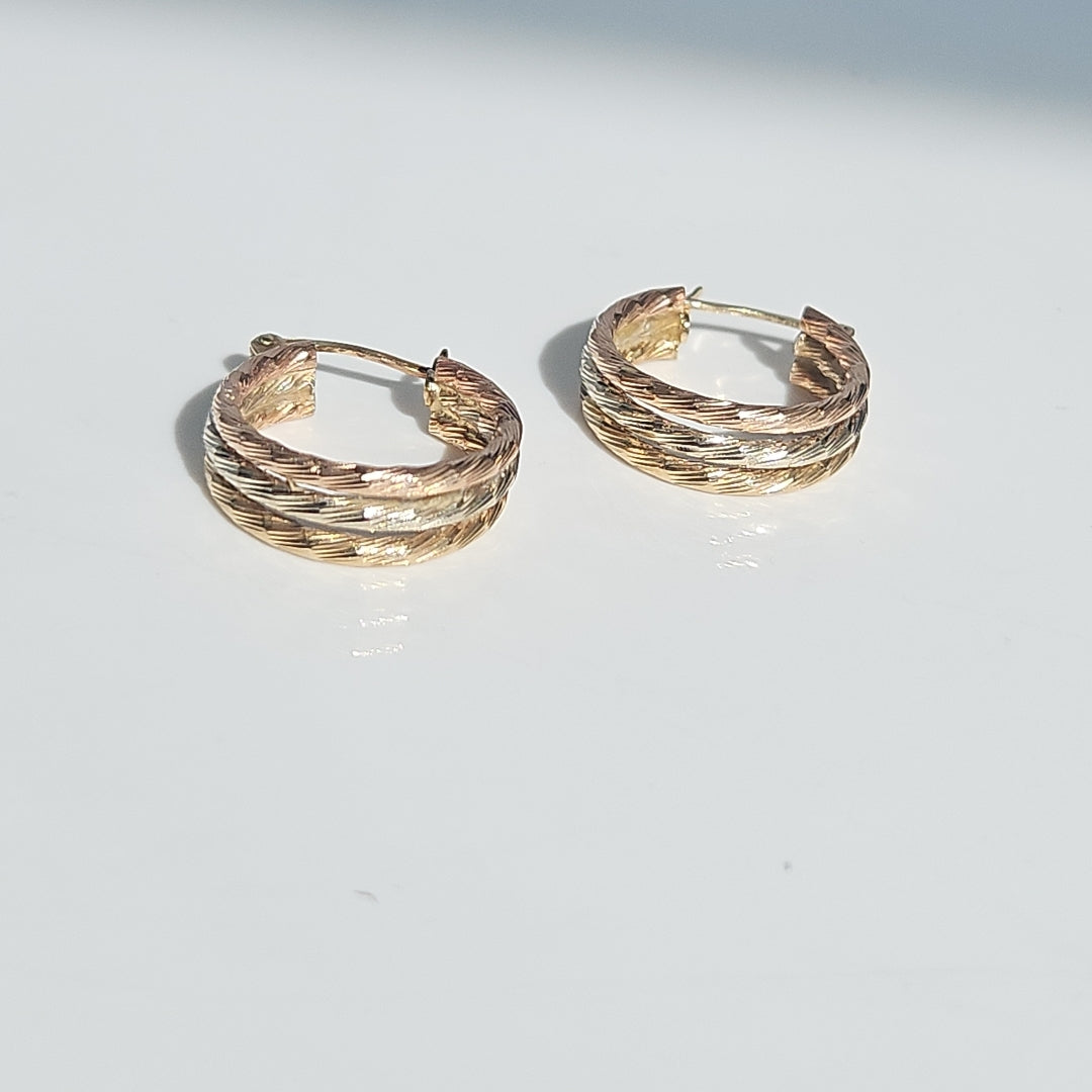 ARRACADAS PAR ORO COMBINADO 10 K 3,30 GRMS (SEMINUEVO)