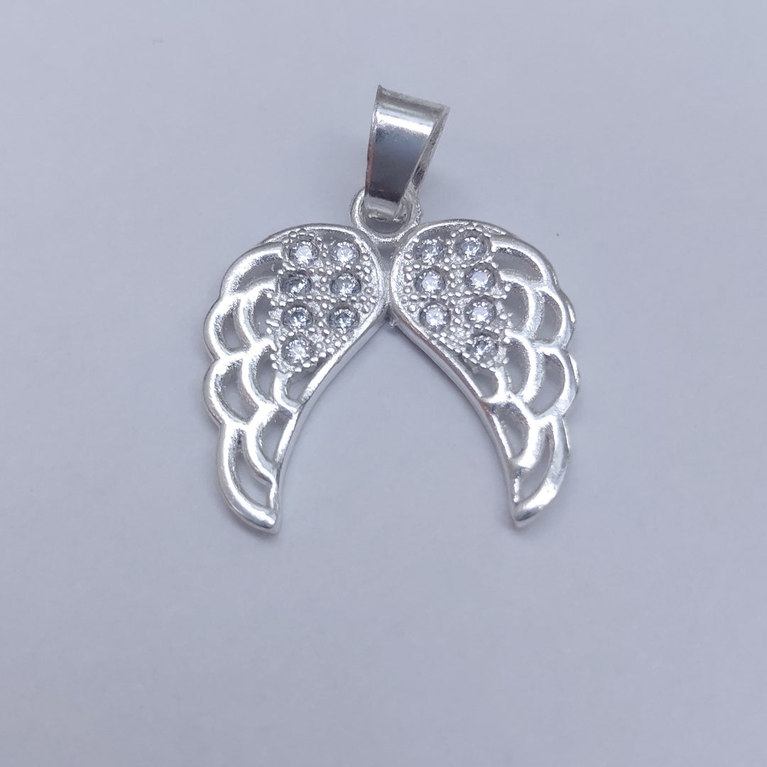 DIJE ALAS C/CIRCONIAS PLATA .925 2.3 GR (NUEVO)