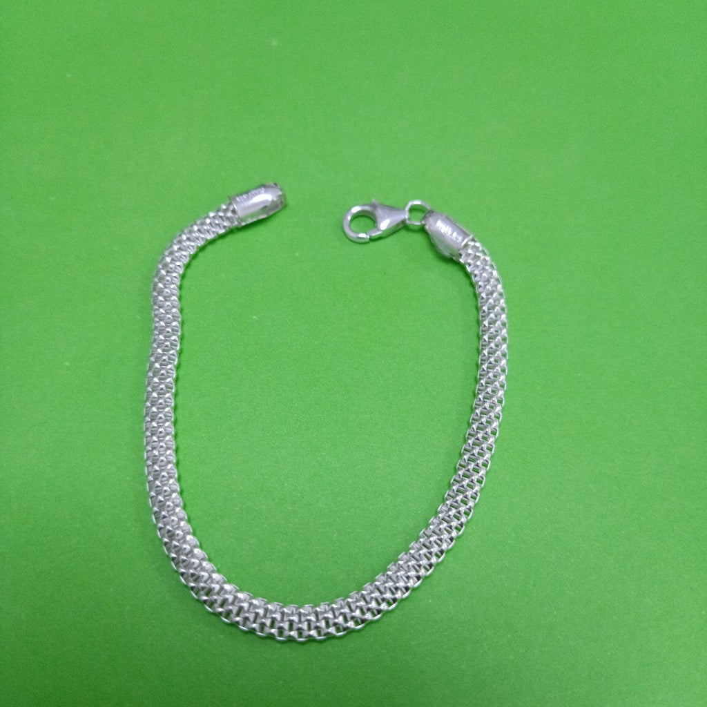 PULSERA TEJIDO ESPECIAL PLATA .925 18 CM 4.8 GR (NUEVO)