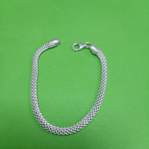 PULSERA TEJIDO ESPECIAL PLATA .925 18 CM 4.8 GR (NUEVO)