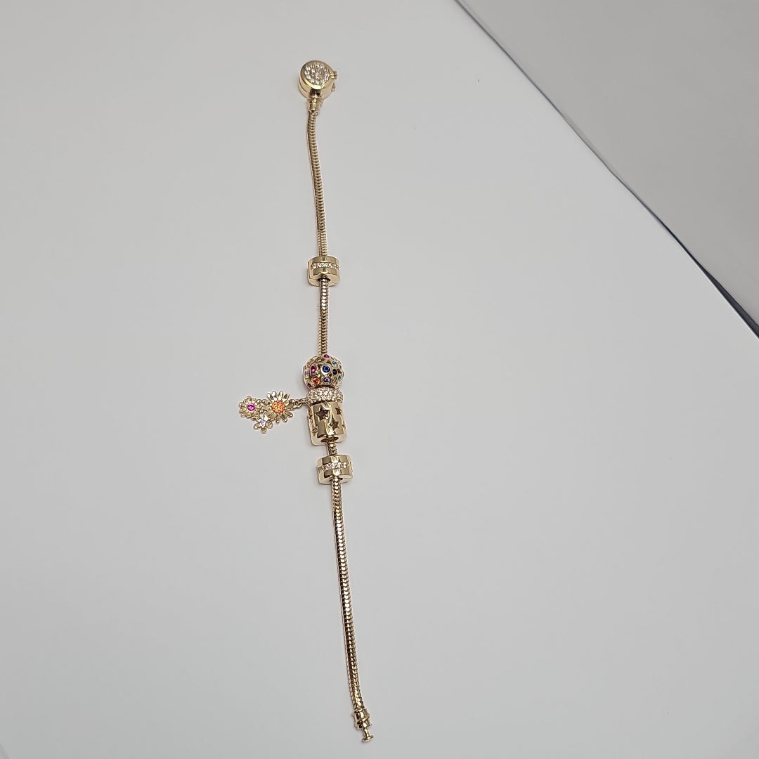 PULSERA CHARM ORO 14K 16.2 (NUEVO)