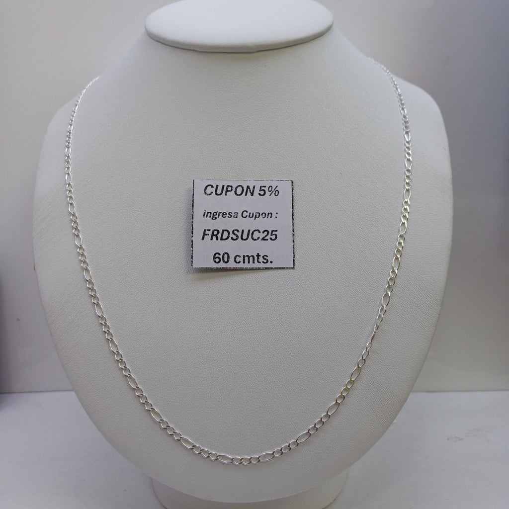 CADENA 3X1 PLATA .925 60 CM 4.72 GR (NUEVO)