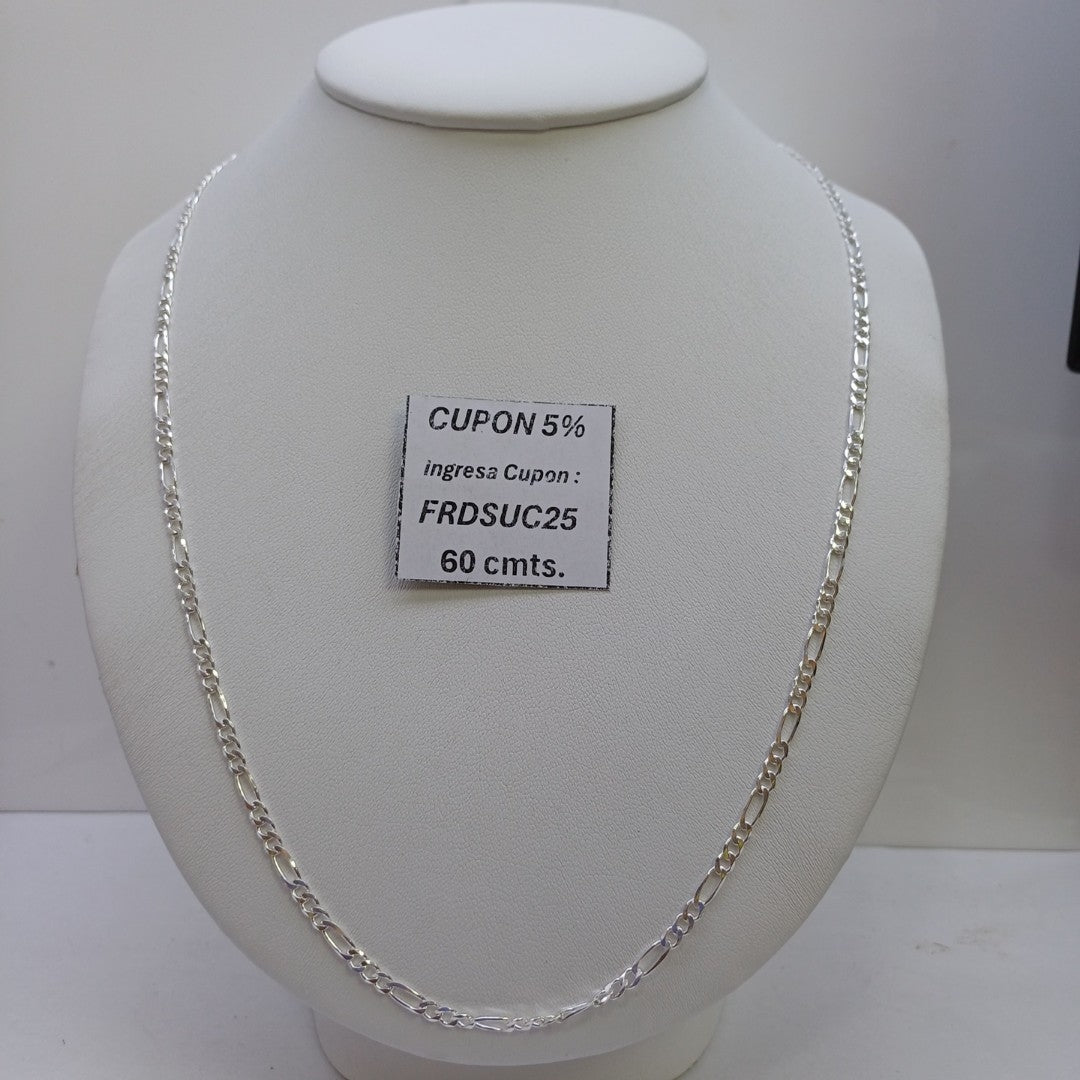 CADENA 3X1 PLATA .925 60 CM 8.02 GR (NUEVO)