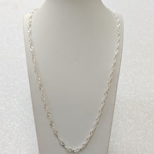 CADENA TEJIDO MEDIO TORZAL PLATA .925 55 CM 5.8 GR (NUEVO)