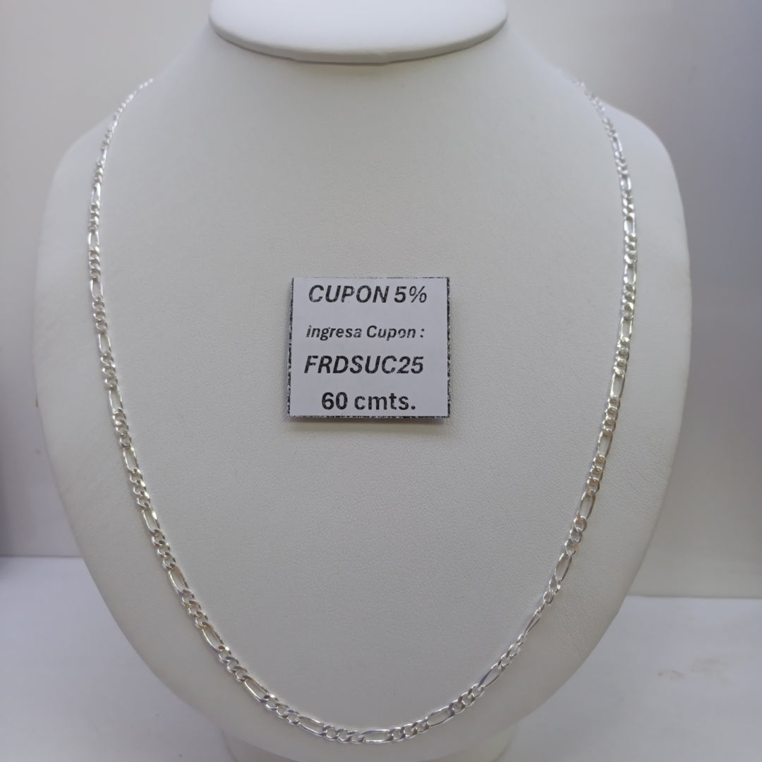 CADENA 3X1 PLATA .925 60 CM 8.02 GR (NUEVO)