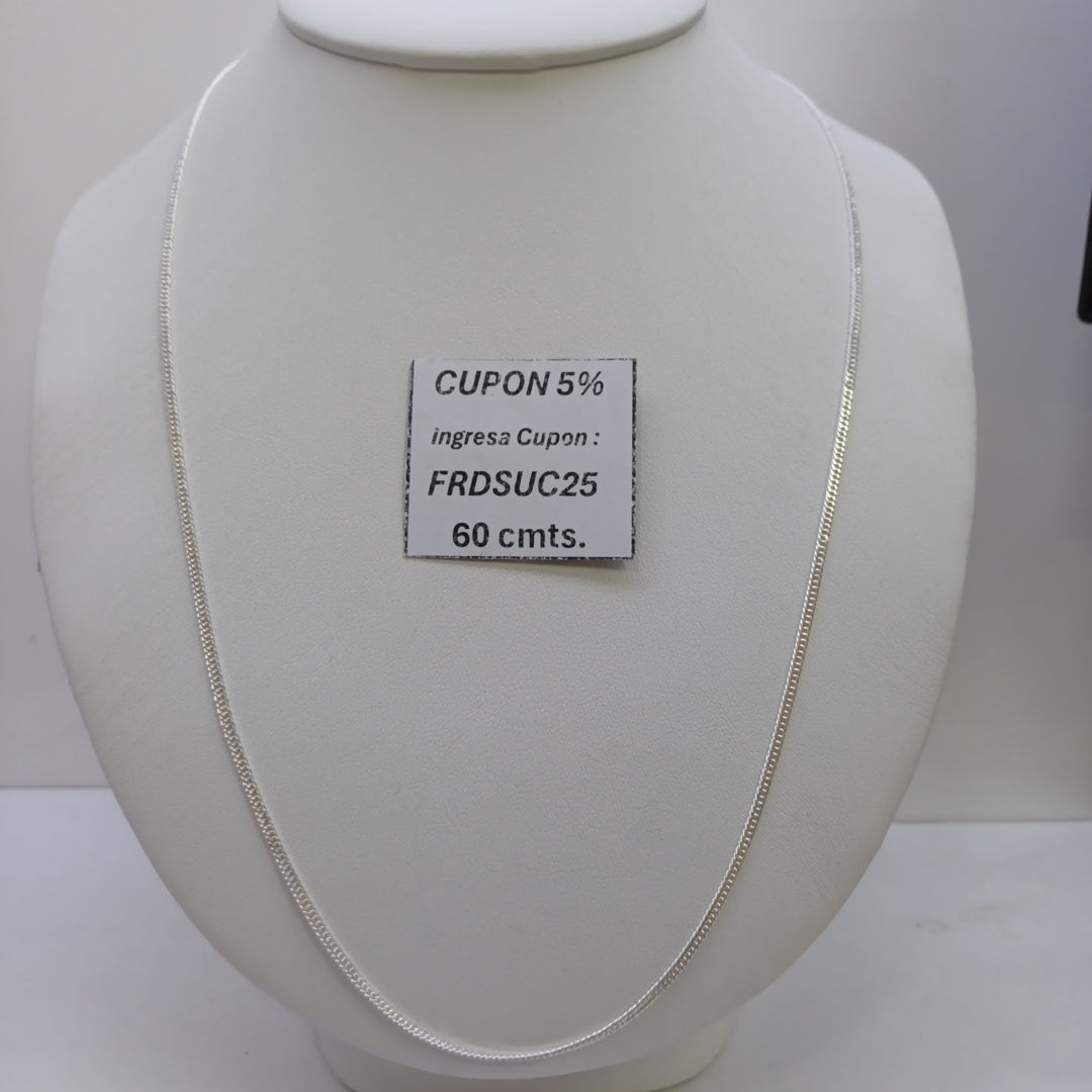 CADENA BARBADA PLATA .925 60 CM 5.02 GR (NUEVO)