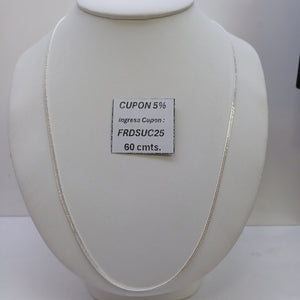 CADENA BARBADA PLATA .925 60 CM 5.02 GR (NUEVO)