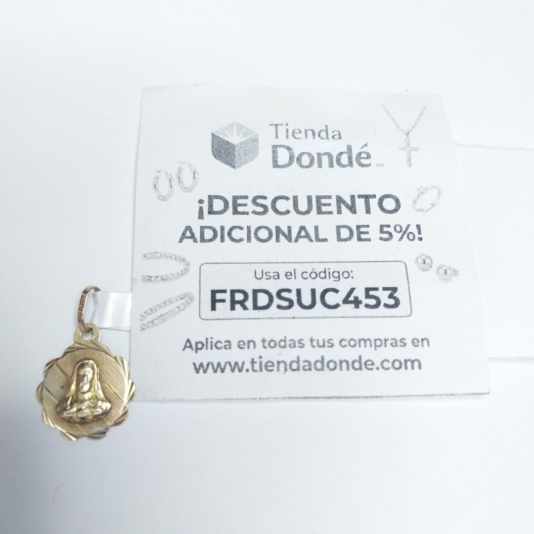 MEDALLA RELIGIOSA ORO 10 K 0,70 GRMS (SEMINUEVO)