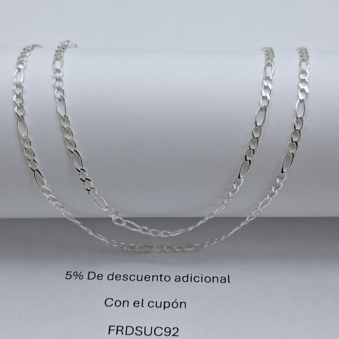 CADENA 3X1 PLATA .925 60 CM 4.62 GR (NUEVO)