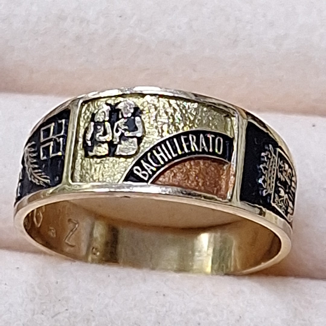ANILLO DE GRADUACIÓN ORO 8 K 2.9 GRMS (SEMINUEVO)