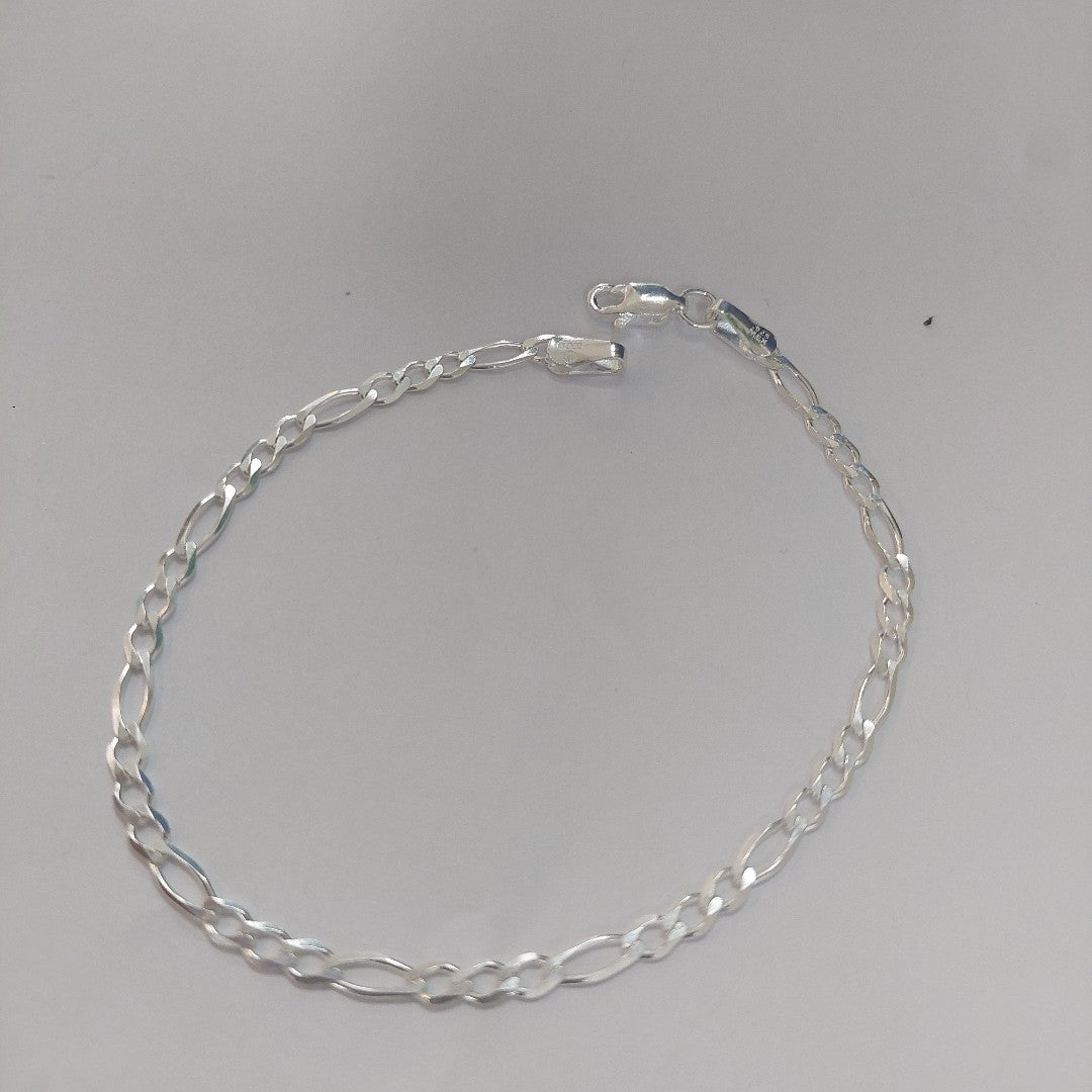 PULSERA TEJIDO 3X1 PLATA .925 21 CM 3.3 GR (NUEVO)