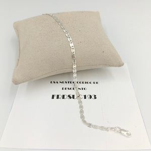 PULSERA TEJIDO ESPEJO PLATA .925 21 CM 2.9 GR (NUEVO)