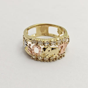 ARGOLLA DE LA SUERTE ORO COMBINADO 14 K 6,10 GRMS (SEMINUEVO)