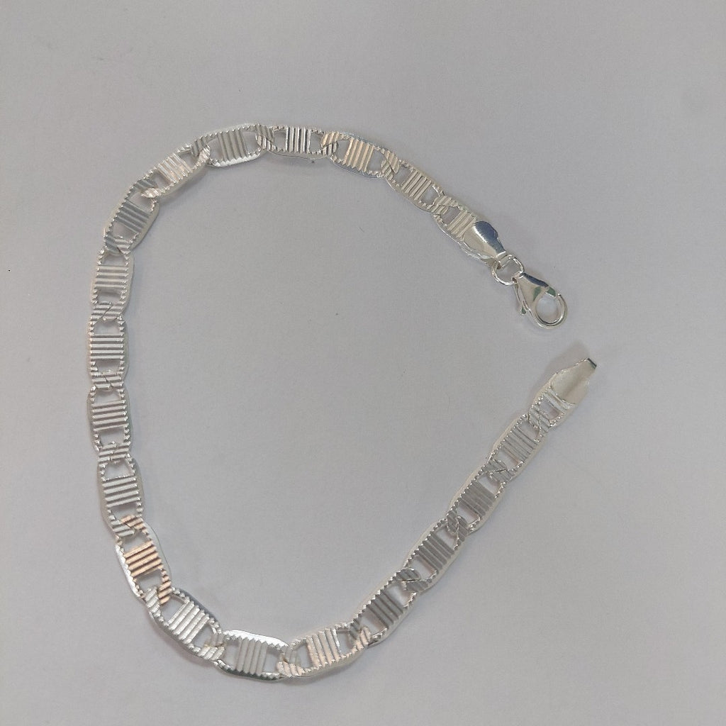 PULSERA TEJIDO ESPEJO PLATA .925 21 CM 8 GR (NUEVO)