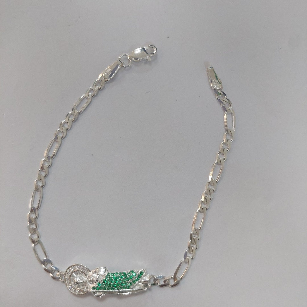 PULSERA TEJIDO SAN JUDAS PLATA .925 21 CM 5.6 GR (NUEVO)