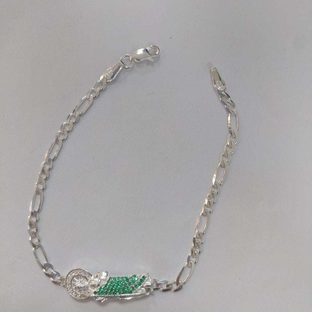 PULSERA TEJIDO SAN JUDAS PLATA .925 21 CM 5.6 GR (NUEVO)