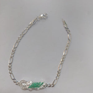 PULSERA TEJIDO SAN JUDAS PLATA .925 21 CM 5.6 GR (NUEVO)