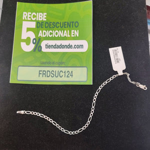 PULSERA TEJIDO 3X1 PLATA .925 21 CM 3.2 GR (NUEVO)
