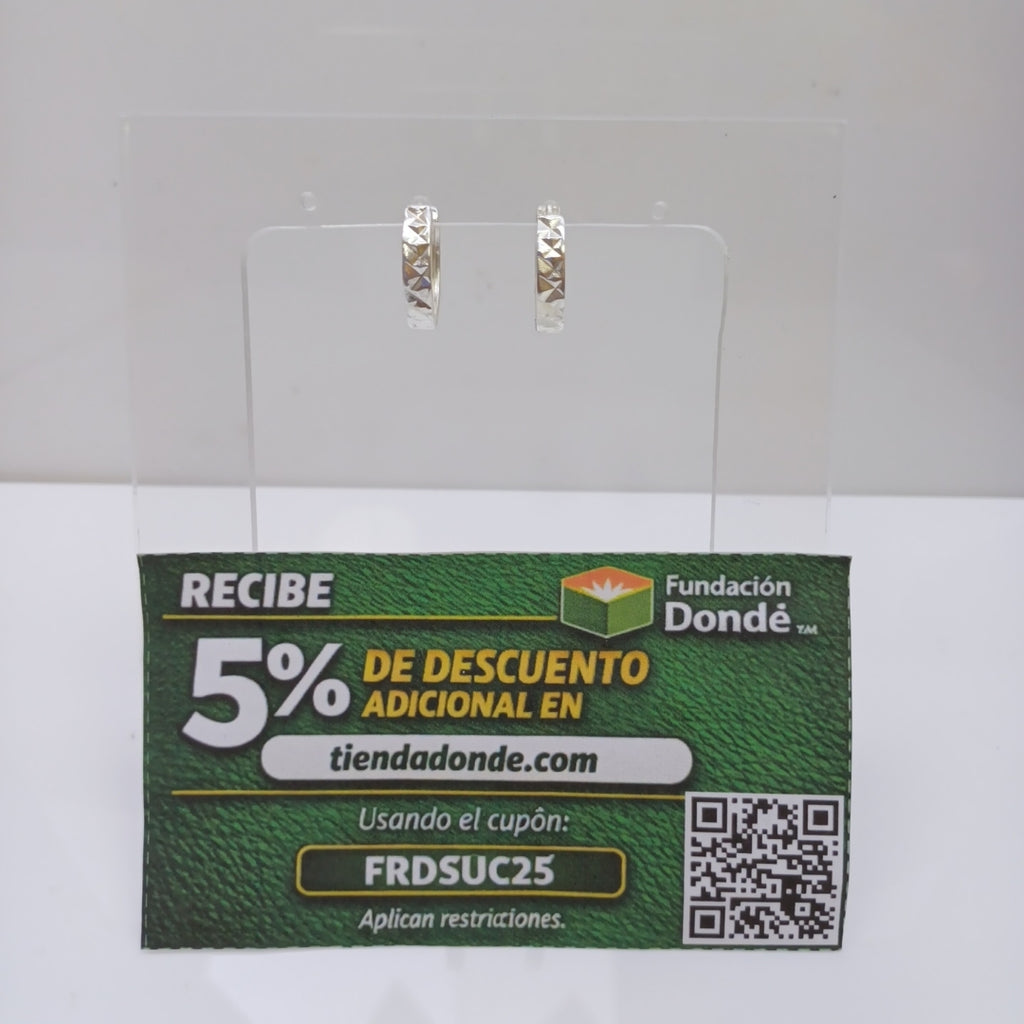 ARRACADAS LABRADAS PLATA .925 3.4 GR (NUEVO)