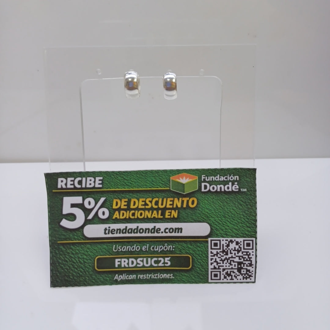 HUGGIES PLATA .925 2.1 GR (NUEVO)