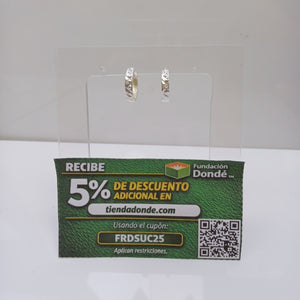 ARRACADAS LABRADAS PLATA .925 3.3 GR (NUEVO)