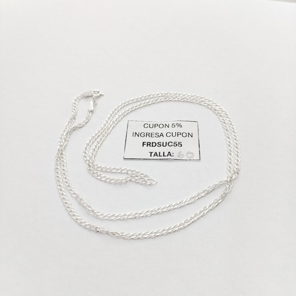 CADENA DOBLE ESLABON PLATA .925 60 CM 3.93 GR (NUEVO)