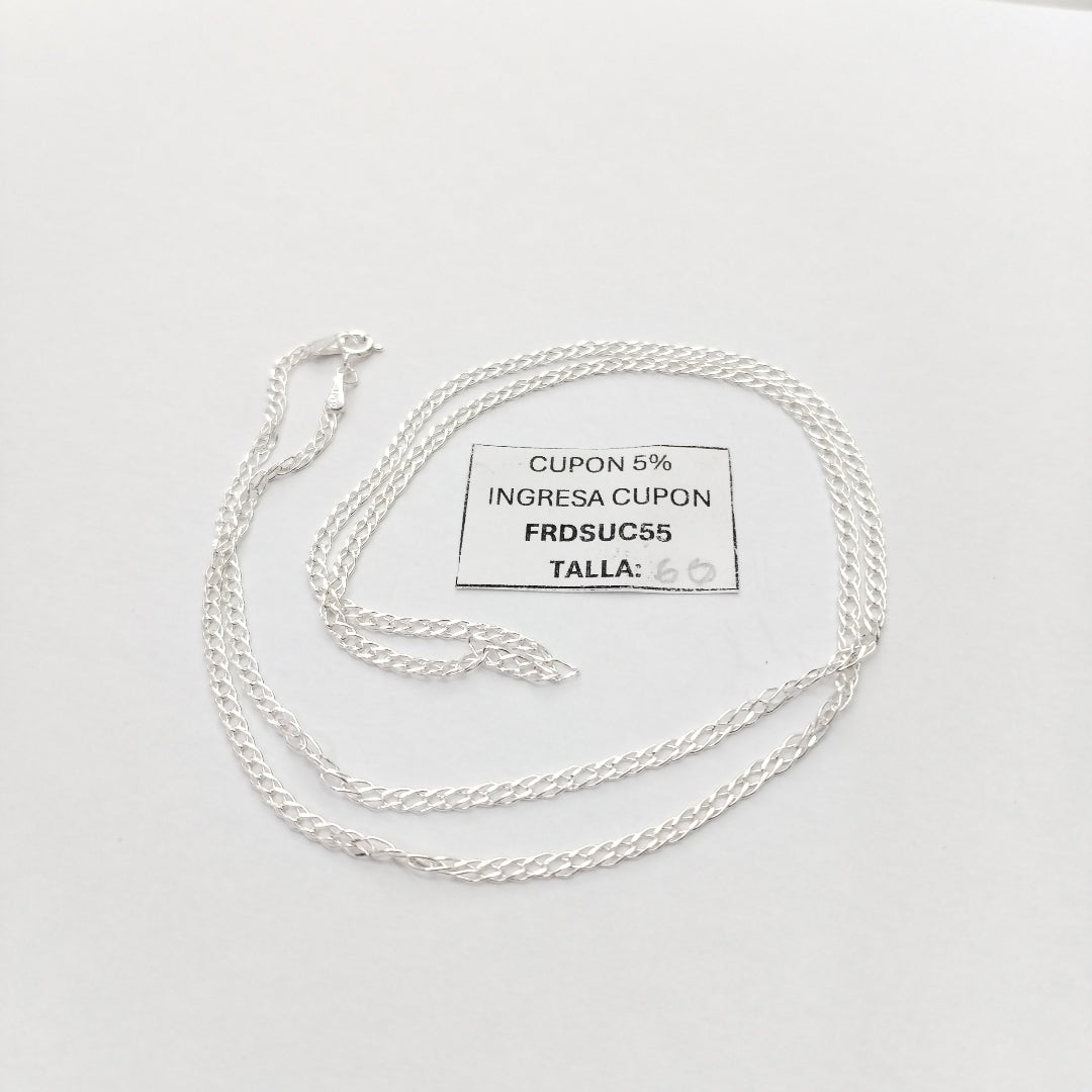 CADENA DOBLE ESLABON PLATA .925 60 CM 3.93 GR (NUEVO)