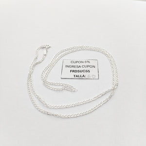 CADENA DOBLE ESLABON PLATA .925 60 CM 3.93 GR (NUEVO)