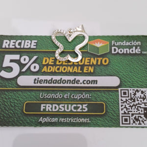 DIJE MARIPOSA C/CIRCONIAS PLATA .925 2.3 GR (NUEVO)