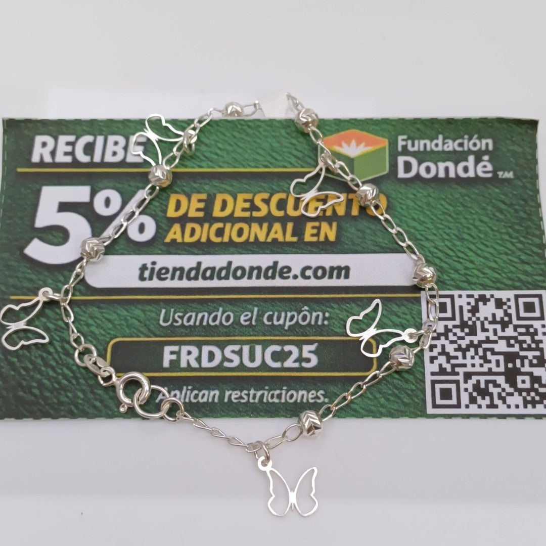 PULSERA TEJIDO ESPECIAL PLATA .925 18 CM 2.8 GR (NUEVO)