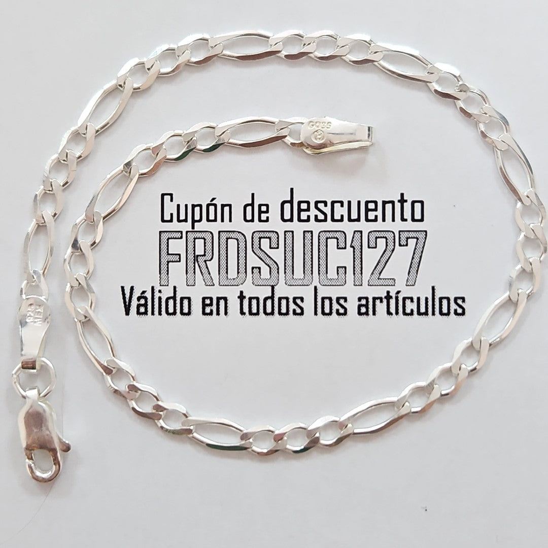 PULSERA TEJIDO 3X1 PLATA .925 21 CM 3.2 GR (NUEVO)