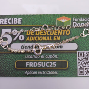 PULSERA TEJIDO LLAVE PLATA .925 18 CM 2.3 GR (NUEVO)