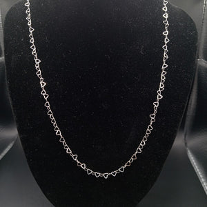 CADENA CORAZONES PLATA .925 50 CM 2.52 GR (NUEVO)
