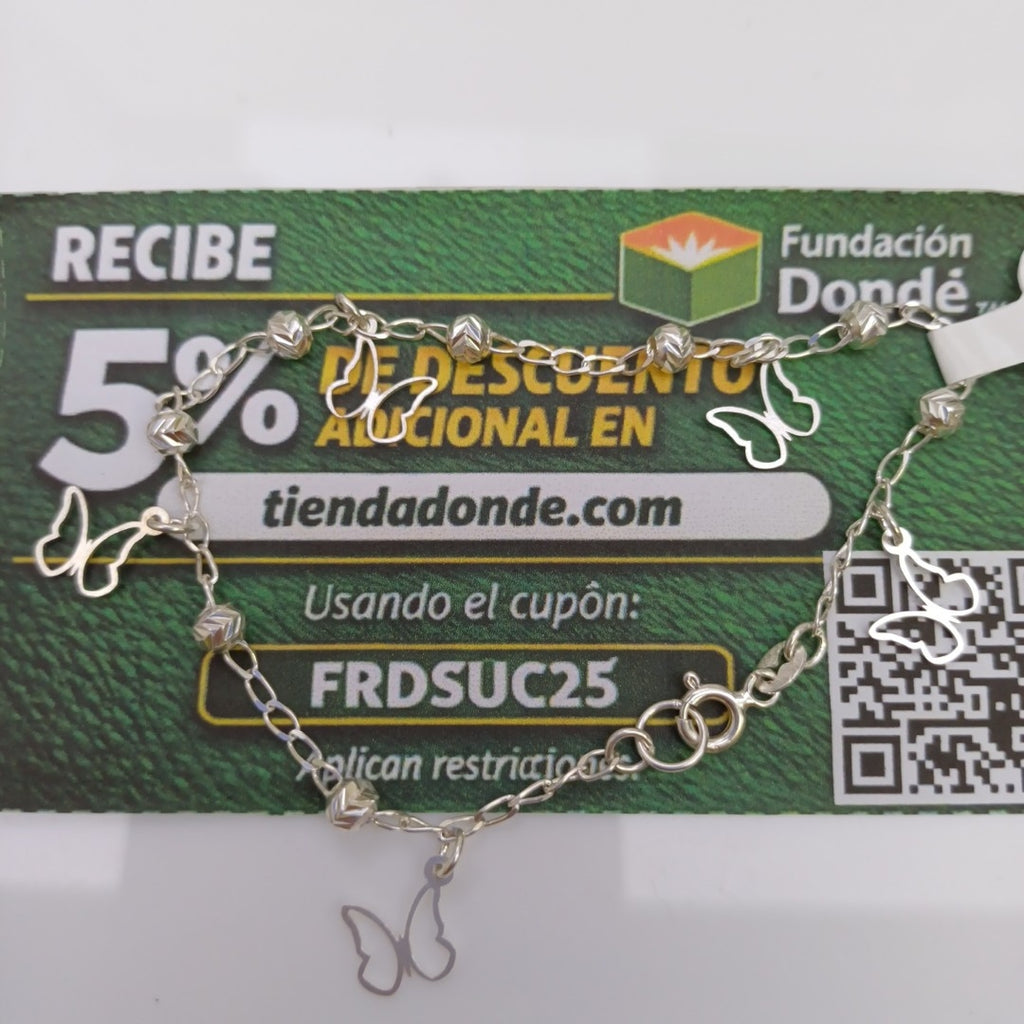PULSERA TEJIDO ESPECIAL PLATA .925 18 CM 2.8 GR (NUEVO)