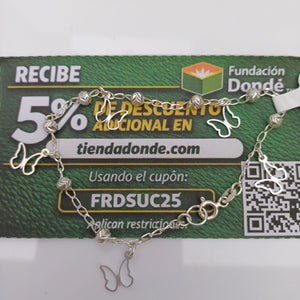 PULSERA TEJIDO ESPECIAL PLATA .925 18 CM 2.8 GR (NUEVO)