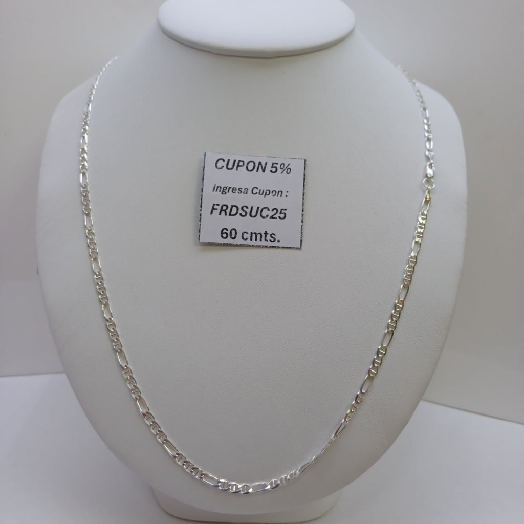 CADENA TEJIDO 3X1 PLATA .925 60 CM 8.2 GR (NUEVO)