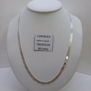 CADENA TEJIDO GUCHI PLATA .925 55 CM 12.6 GR (NUEVO)