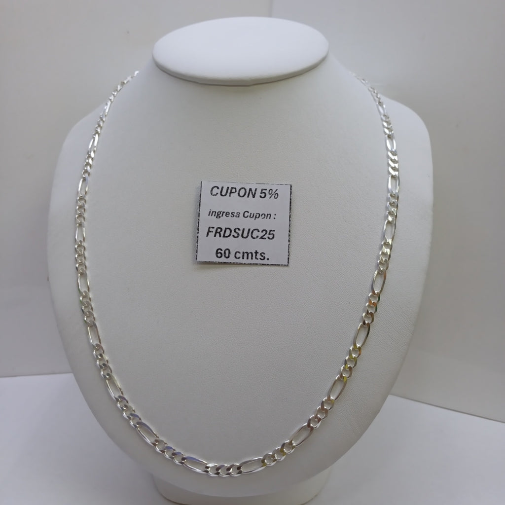 CADENA TEJIDO 3X1 PLATA .925 60 CM 16.7 GR (NUEVO)