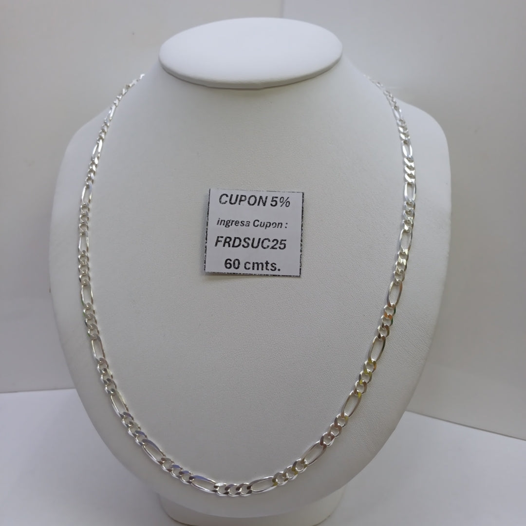 CADENA TEJIDO 3X1 PLATA .925 60 CM 16.7 GR (NUEVO)