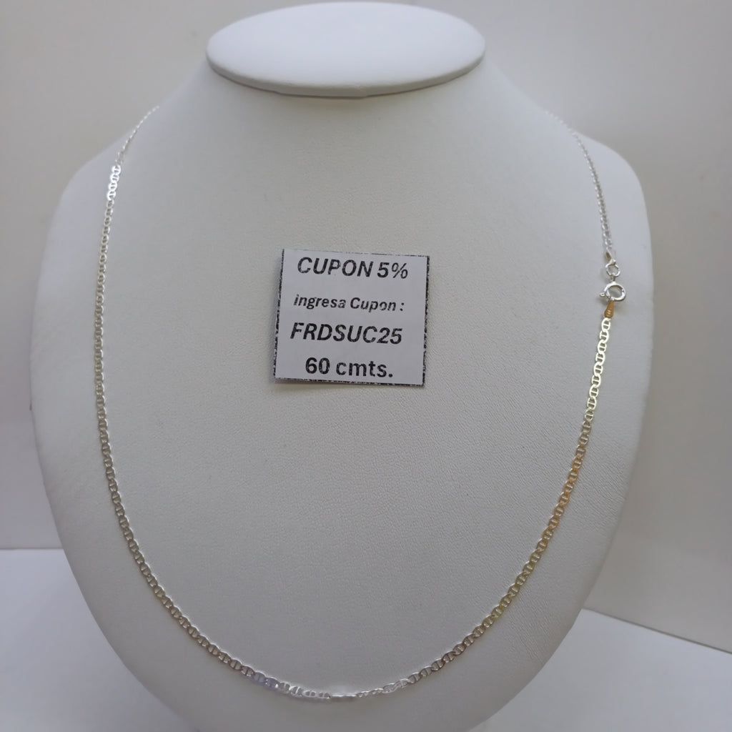 CADENA TEJIDO GUCHI PLATA .925 60 CM 3.8 GR (NUEVO)