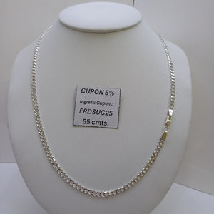 CADENA TEJIDO BARBADO PLATA .925 55 CM 12.8 GR (NUEVO)