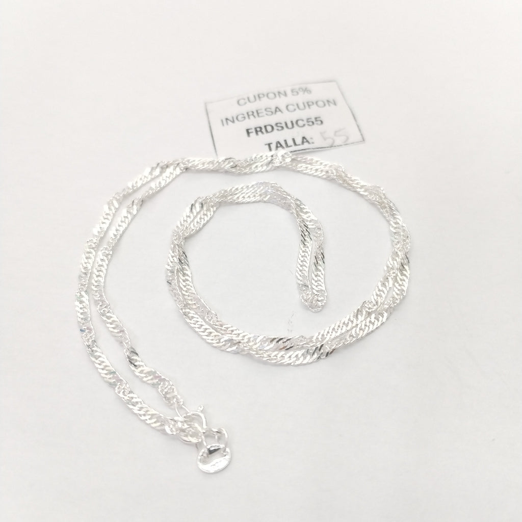 CADENA MEDIO TZL PLATA .925 55 CM 4.22 GR (NUEVO)