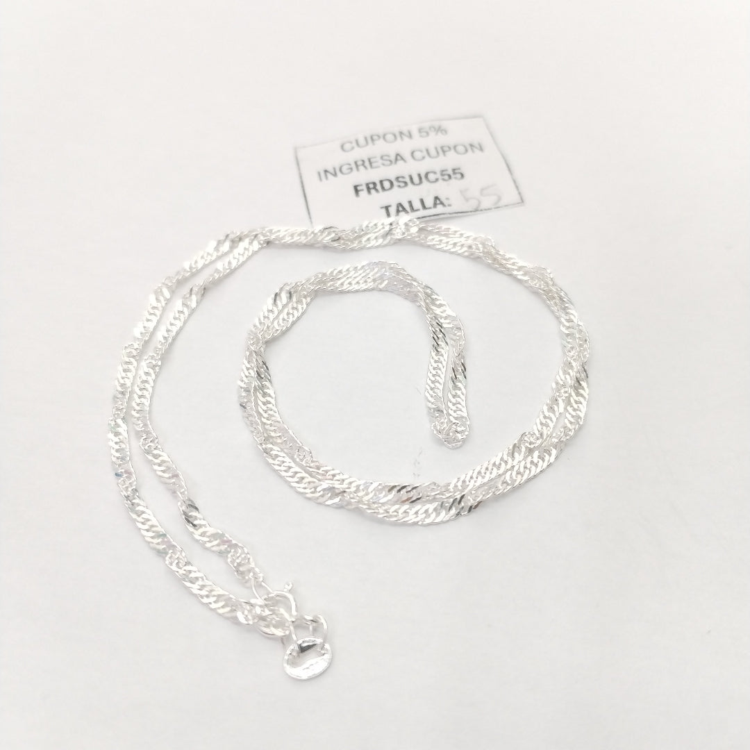 CADENA MEDIO TZL PLATA .925 55 CM 4.22 GR (NUEVO)