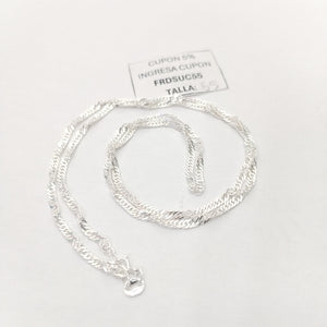CADENA MEDIO TZL PLATA .925 55 CM 4.22 GR (NUEVO)