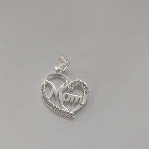 DIJE CORAZON C/CIRCONIAS PLATA .925 3.1 GR (NUEVO)