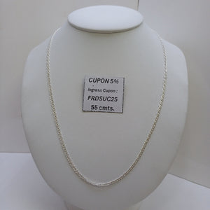 CADENA TEJIDO ESLABONES PLATA .925 55 CM 3.9 GR (NUEVO)